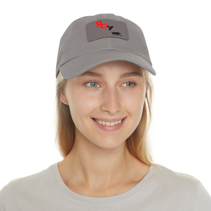 Casual Dad Hat with Leather Patch - RGY Design