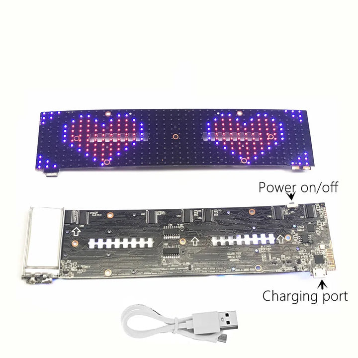 Color Bluetooth LED Display Light Up Mask Programmable Party Carnival LED