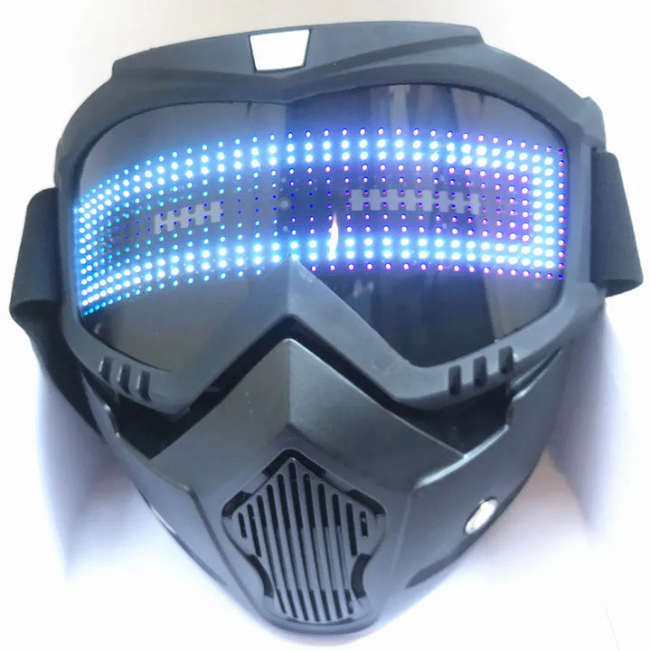 Color Bluetooth LED Display Light Up Mask Programmable Party Carnival LED