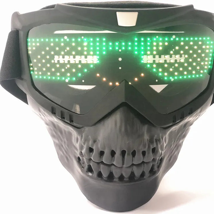 Color Bluetooth LED Display Light Up Mask Programmable Party Carnival LED