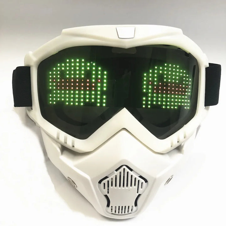 Color Bluetooth LED Display Light Up Mask Programmable Party Carnival LED