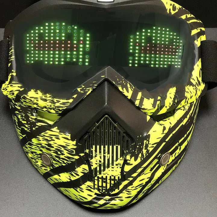 Color Bluetooth LED Display Light Up Mask Programmable Party Carnival LED