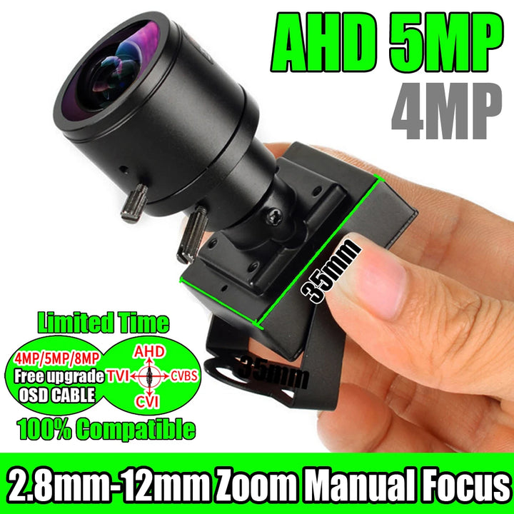 4in1 5MP Focus 2.8mm-12mm Mini Camera AHD 4MP 2K Micro onloy