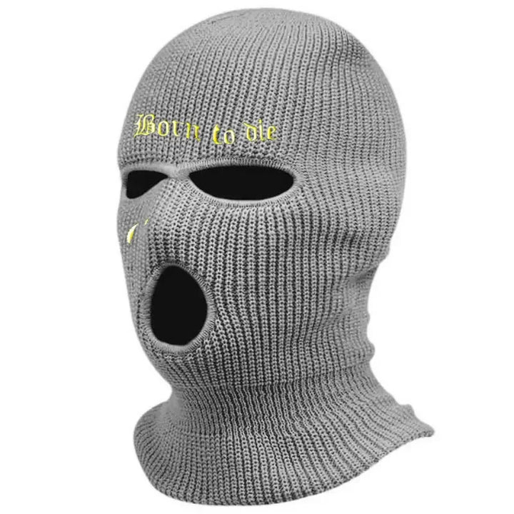 1pcs Embroidery Ski Mask Winter Balaclava Hat 3-Hole