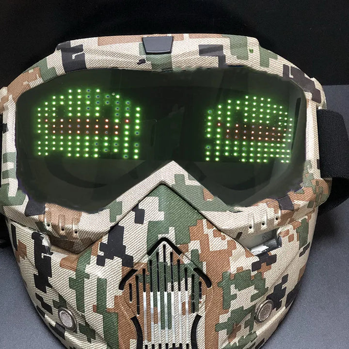 Color Bluetooth LED Display Light Up Mask Programmable Party Carnival LED