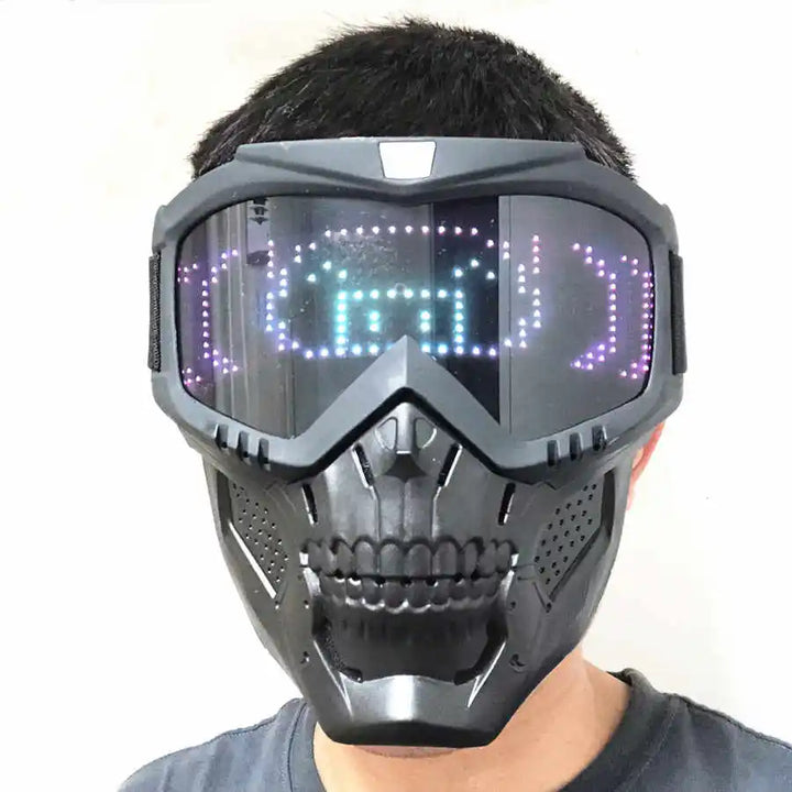 Color Bluetooth LED Display Light Up Mask Programmable Party Carnival LED